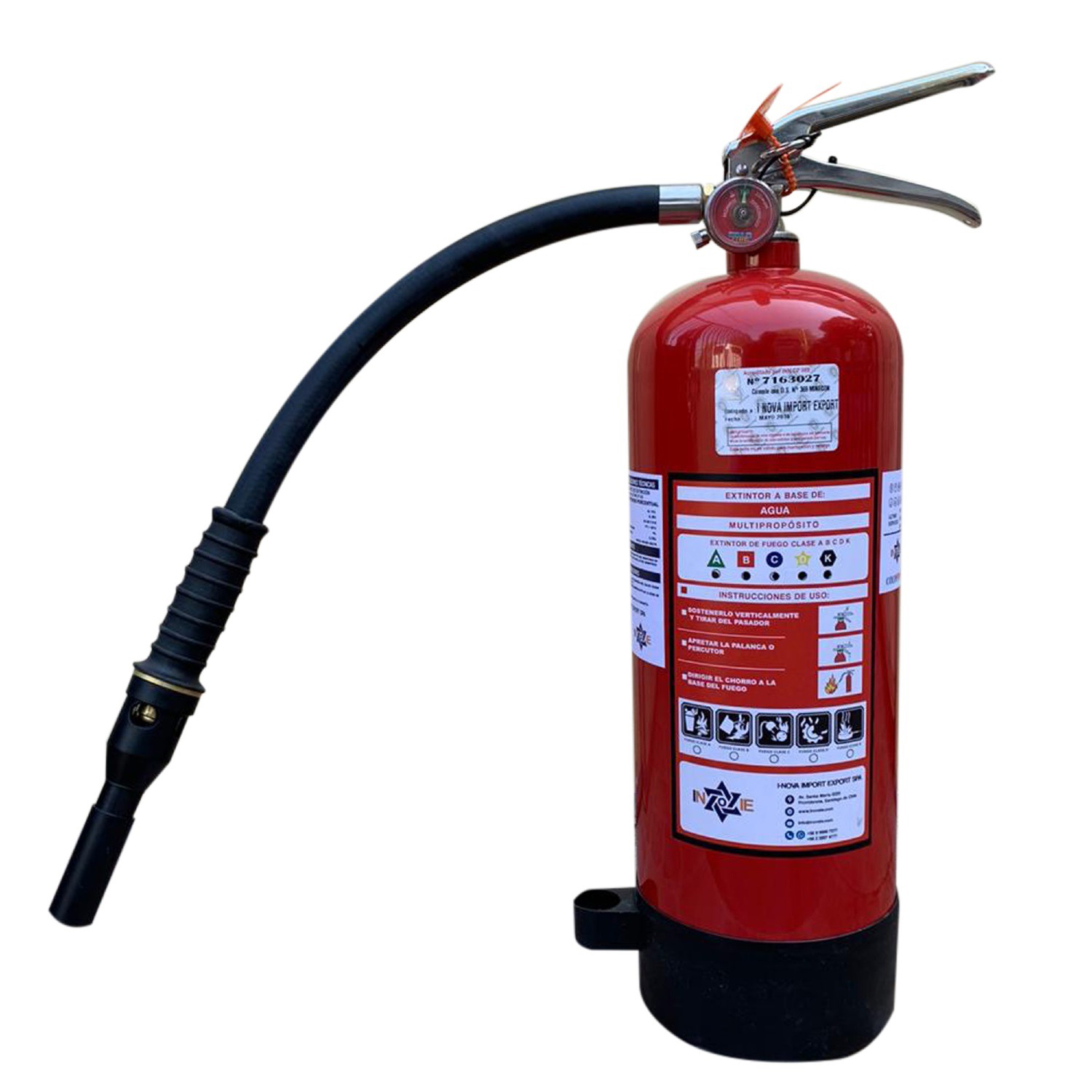 EXTINTOR PROFESIONAL EXPLORA COOPER DE 4L PARA FUEGO ABCDK, DS44